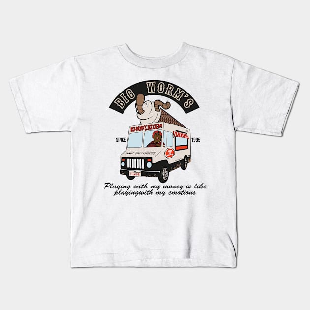 Big Worm's Ice Cream Truck Kids T-Shirt by Geminiguys